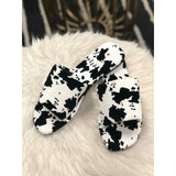 “Cow print” sandal